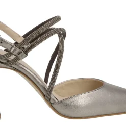 Zapatos corte salón destalonados Giselda con tiras de strass