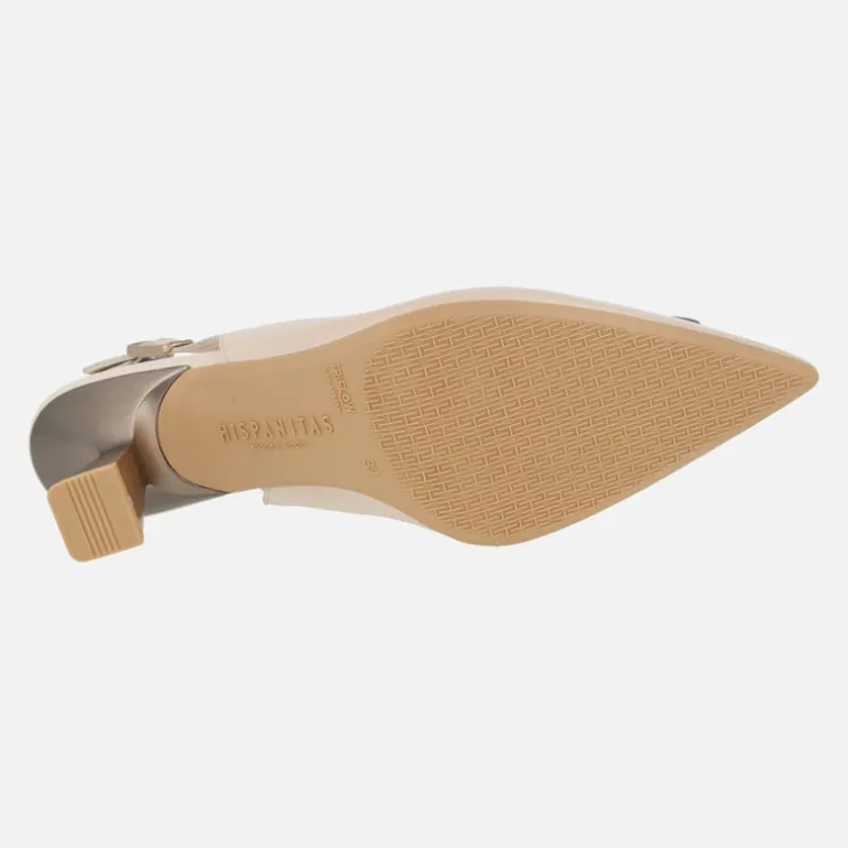Zapatos corte salón destalonados Nova con adorno en la pala