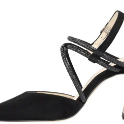 Zapatos corte salón destalonados Giselda con tiras de strass