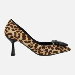 Zapatos corte salón en animal print leopardo Tuc-P