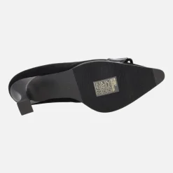 Zapatos corte salón en ante negro con adorno Lodi Jisin