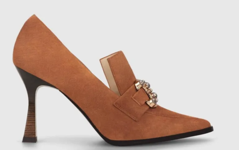 Zapatos de ante con copete y adorno Meidin