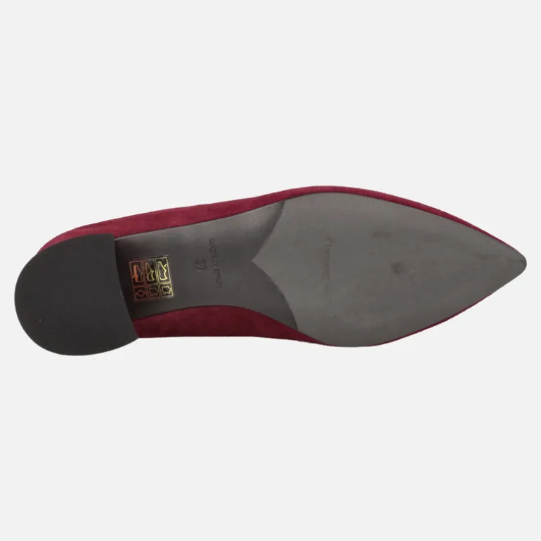 Zapatos de ante con tacón bajo y adorno Iga