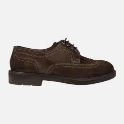 Zapatos de cordones blucher para hombre Baltimore en ante castor