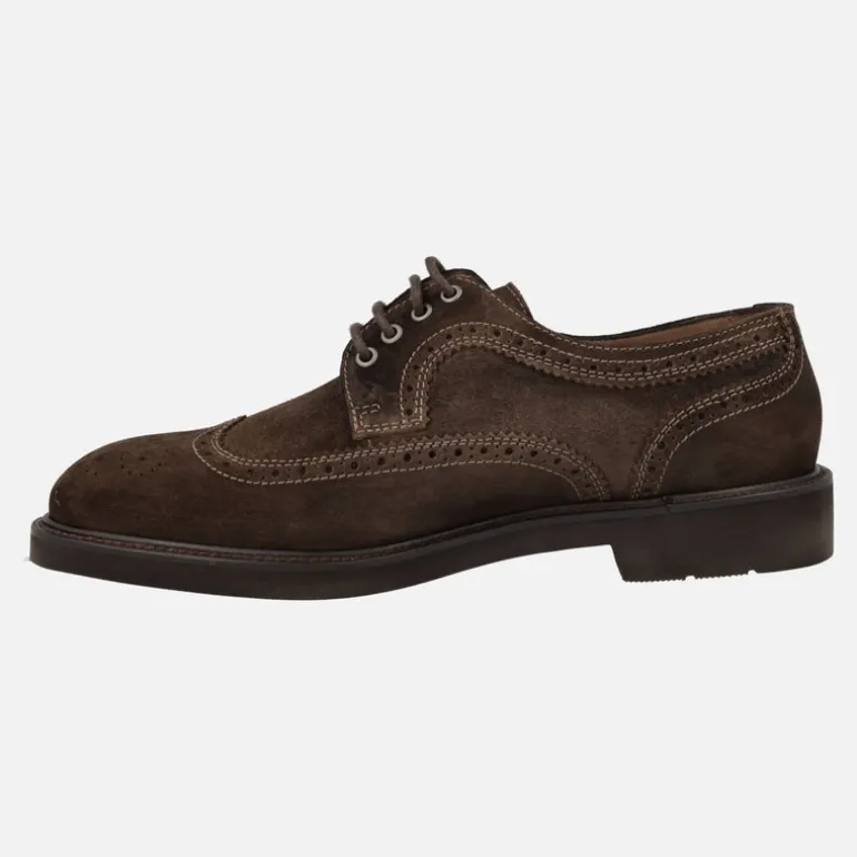 Zapatos de cordones blucher para hombre Baltimore en ante castor