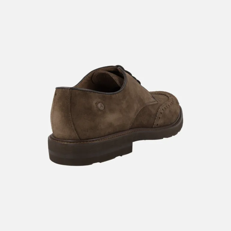 Zapatos de cordones con pala vega en piel serraje