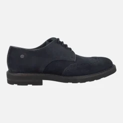 Zapatos de cordones con pala vega en piel serraje