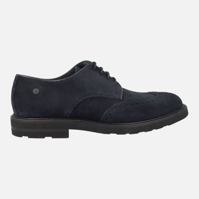 Zapatos de cordones con pala vega en piel serraje