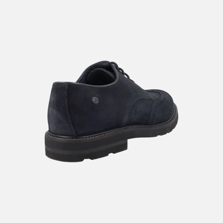 Zapatos de cordones con pala vega en piel serraje