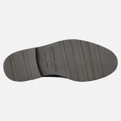 Zapatos de cordones con pala vega en piel serraje