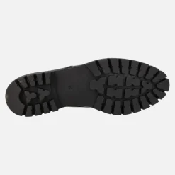Zapatos de cordones en charol negro con piso de goma