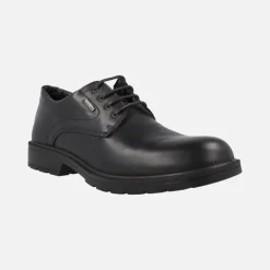 Zapatos de cordones en piel negra para hombre con membrana GORE-TEX