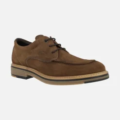 Zapatos de cordones en piel serraje con bordón