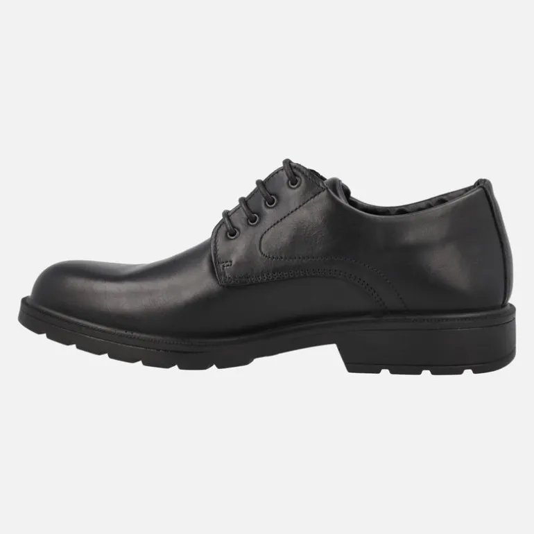 Zapatos de cordones en piel negra para hombre con membrana GORE-TEX