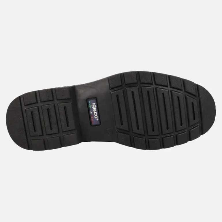 Zapatos de cordones en piel negra para hombre con membrana GORE-TEX