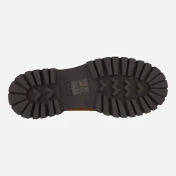 Zapatos de cordones en serraje marrón estilo wallabee con piso track
