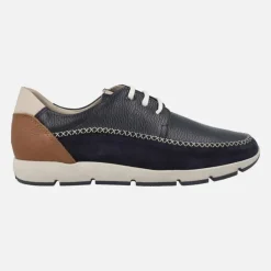 Zapatos de cordones para hombre en combinado azul marino