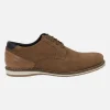 ZAPATOS DE CORDONES PARA HOMBRE ESTILO CASUAL EN SERRAJE MARRON