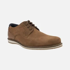 ZAPATOS DE CORDONES PARA HOMBRE ESTILO CASUAL EN SERRAJE MARRON