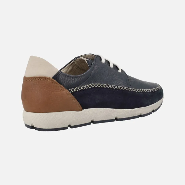 Zapatos de cordones para hombre en combinado azul marino
