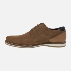ZAPATOS DE CORDONES PARA HOMBRE ESTILO CASUAL EN SERRAJE MARRON