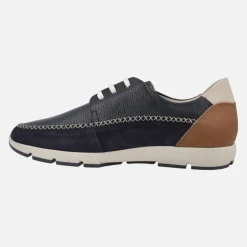 Zapatos de cordones para hombre en combinado azul marino