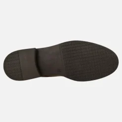 Zapatos de cordones para mujer en piel marrón con picados en la puntera