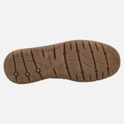 Zapatos de cordones para hombre estilo wallabee en piel marrón