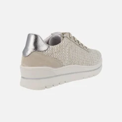 Zapatos de estilo deportivo con cordones en tejido rafia