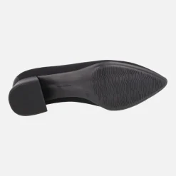 Zapatos de lycra corte salón con tacón bajo