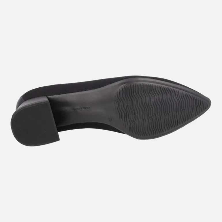 Zapatos de lycra corte salón con tacón bajo