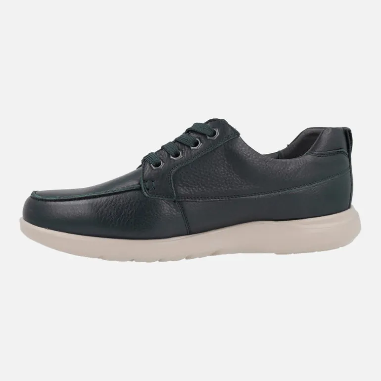Zapatos de piel azul marino con cordones y membrana TEX