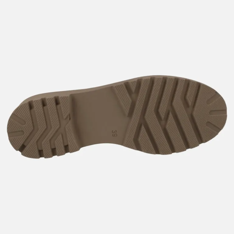 Zapatos de piel con adorno y cuña de goma Viguera