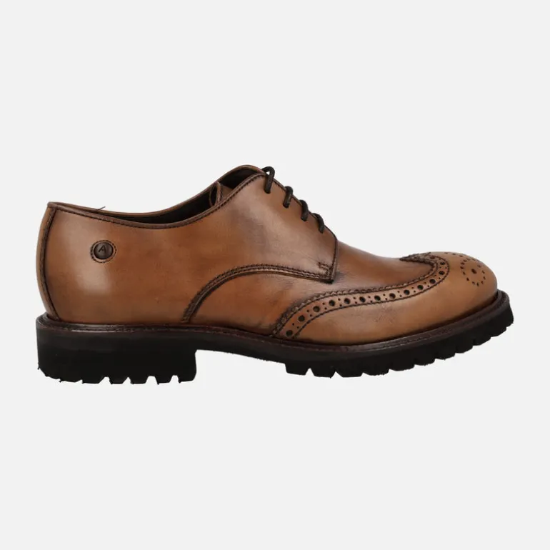 Zapatos de piel con cordones pala vega y picados
