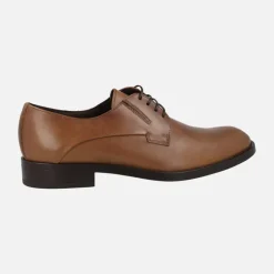 Zapatos de piel con cordones y elásticos para hombre
