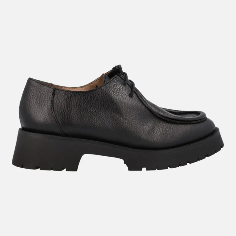 Zapatos de piel con cordones wallabee para mujer