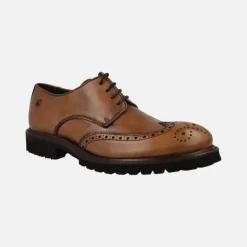 Zapatos de piel con cordones pala vega y picados
