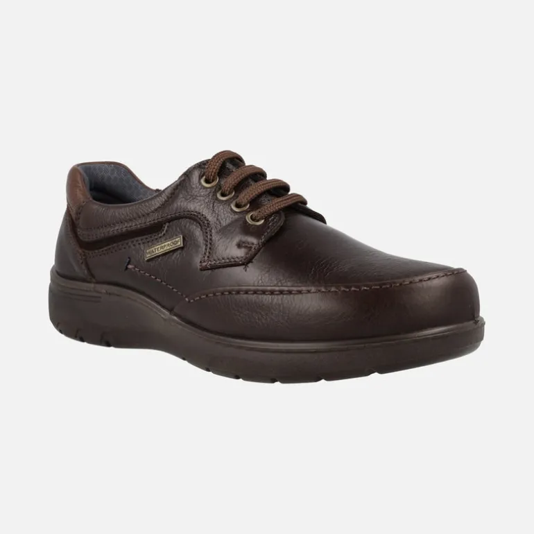 Zapatos de piel con cordones para hombre con tratamiento Waterproof