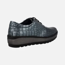 Zapatos de piel con cordones en print coco