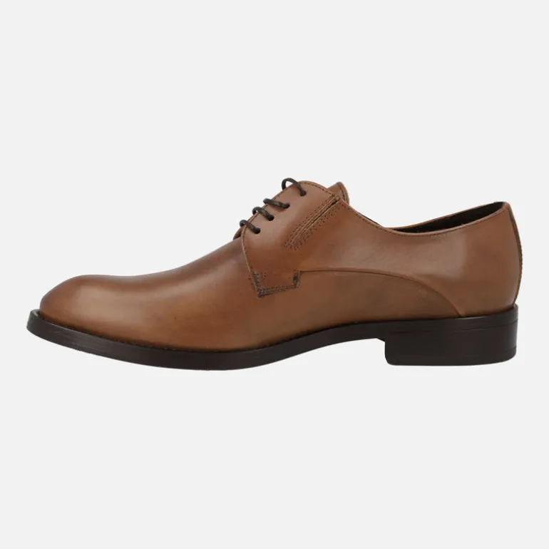 Zapatos de piel con cordones y elásticos para hombre