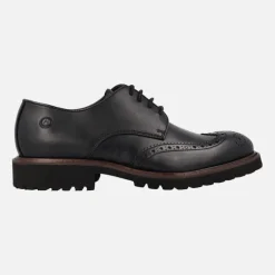 Zapatos de piel con cordones pala vega y picados