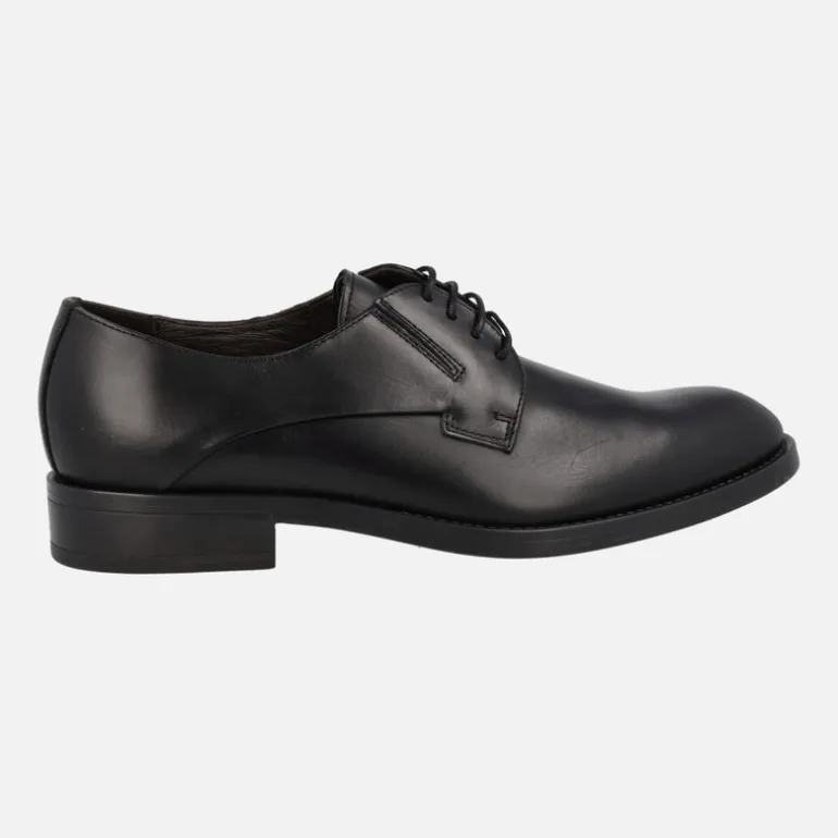 Zapatos de piel con cordones y elásticos para hombre