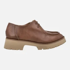 Zapatos de piel con cordones wallabee para mujer