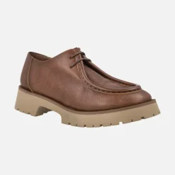 Zapatos de piel con cordones wallabee para mujer