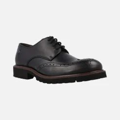 Zapatos de piel con cordones pala vega y picados