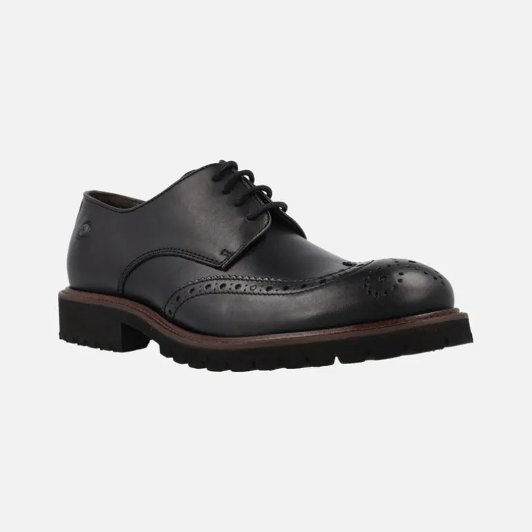 Zapatos de piel con cordones pala vega y picados