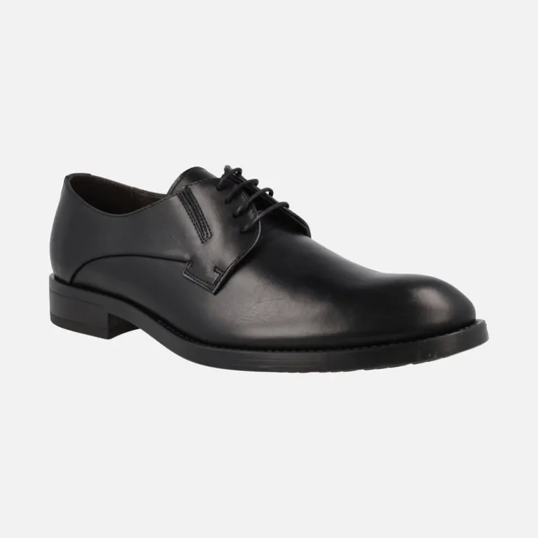 Zapatos de piel con cordones y elásticos para hombre