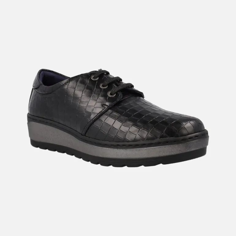 Zapatos de piel con cordones en print coco