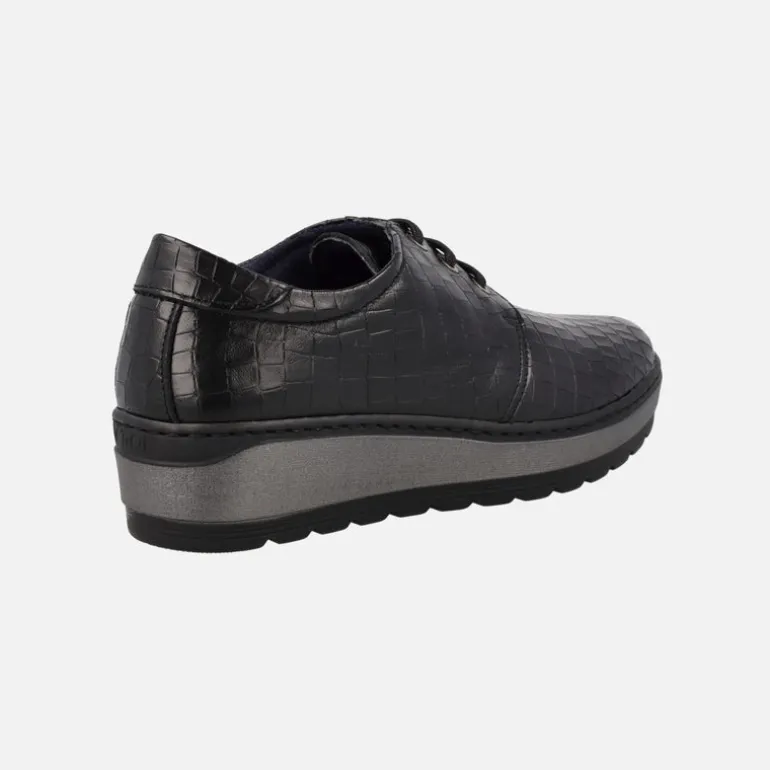 Zapatos de piel con cordones en print coco