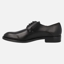 Zapatos de piel con cordones y elásticos para hombre
